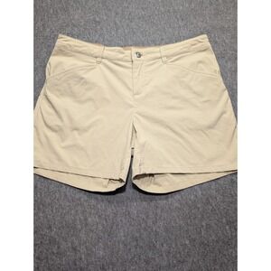 Patagonia Quandary Hiking Shorts Womens 8 Tan Khaki Stretch Performance 5 Inseam